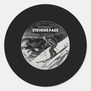 Stevens P Washington Ski Skifahren Skifahrer _3 Runder Aufkleber