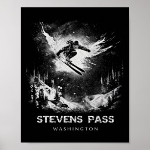 Stevens P Washington Skifahren Skifahrer Poster