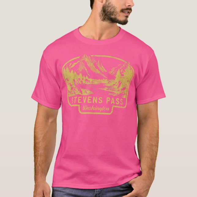 Stevens Pass Berge Washington Wandern im Freien T-Shirt (Vorderseite)