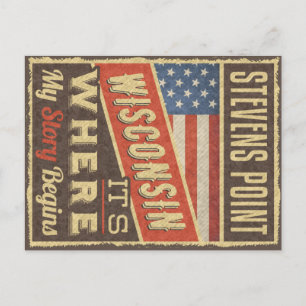 Stevens Point Wisconsin Postkarte