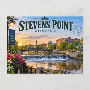 Stevens Point Wisconsin Postkarte