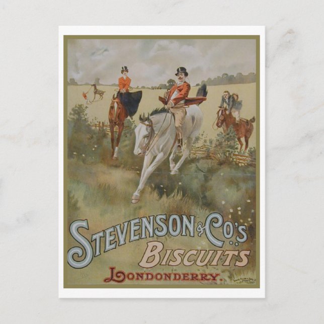 Stevenson Cos. Biscuits Londonderry Ad Postkarte (Vorderseite)