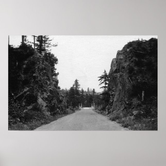 Stevenson Pass, WA View North Bank Highway Poster (Vorne)