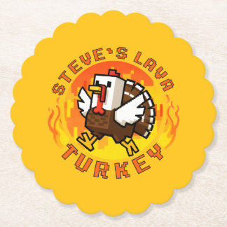 Steve's Lava Chicken Turkey Minecraft Erntedankfes Untersetzer