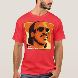 Stevie Wonder Retro 70er Style FanIllustration T-Shirt