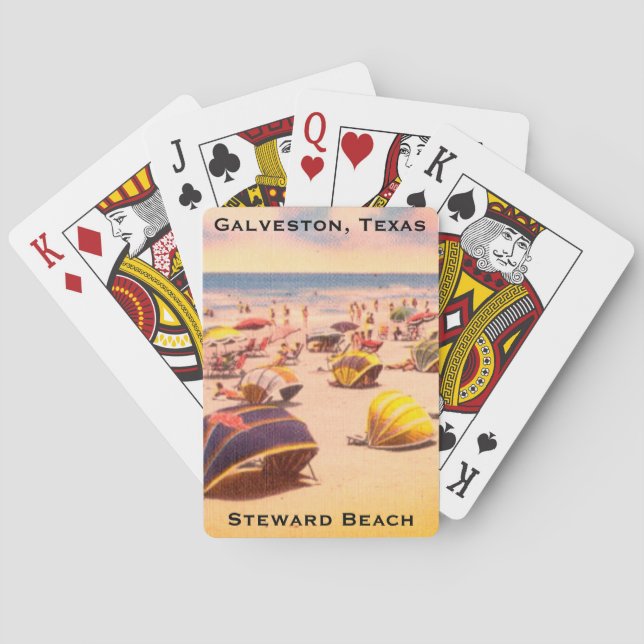 Steward Beach, Galveston, Texas Spielkarten (Rückseite)