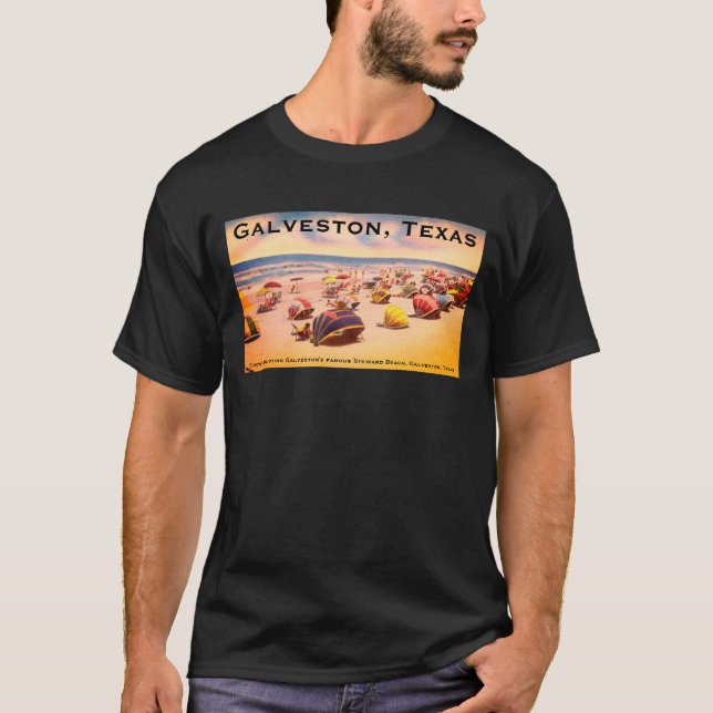 Steward Beach, Galveston, Texas T-Shirt (Vorderseite)