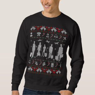 Stewardess Flight Attendant Ugly Weihnachtssüßer Sweatshirt