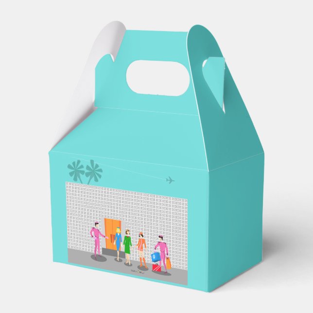 Stewardess Gastgeschenk Box mit Atompalmsprings Geschenkschachtel (Vorderseite)