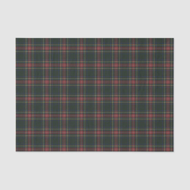 Stewart Black Modern Original Scottish Tartan Seidenpapier (Vorderseite)
