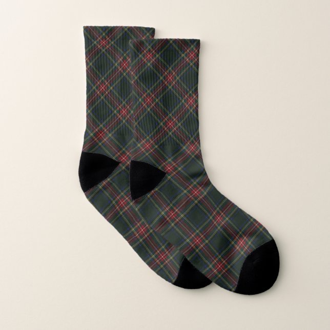 Stewart Black Modern Original Scottish Tartan Socken (Paar)