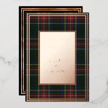 Stewart Black Modern Original Tartan Rose Gold