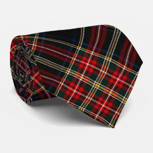 Stewart Black Original Scottish Tartan Necktie Krawatte
