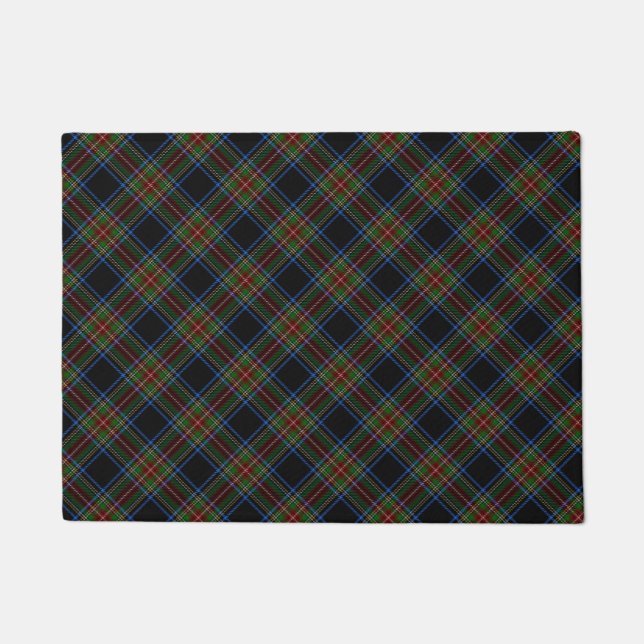 Stewart Black Tartan Fußmatte (Vorderseite)