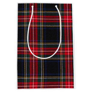Stewart Black Tartan Mittlere Geschenktüte