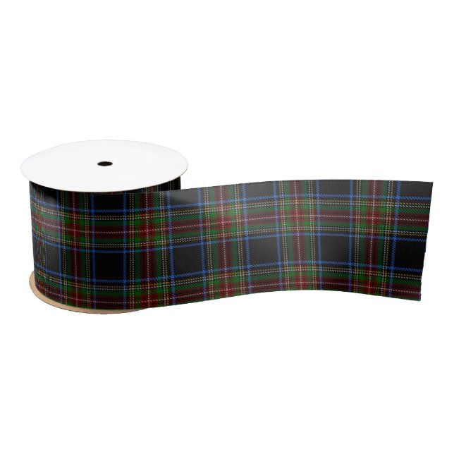 Stewart Black Tartan Satinband (Spule)