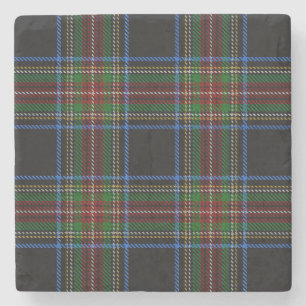 Stewart Black Tartan Steinuntersetzer