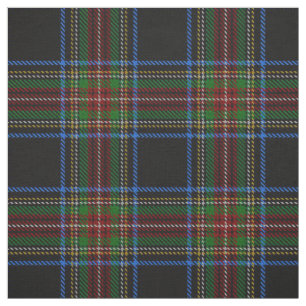 Stewart Black Tartan Stoff