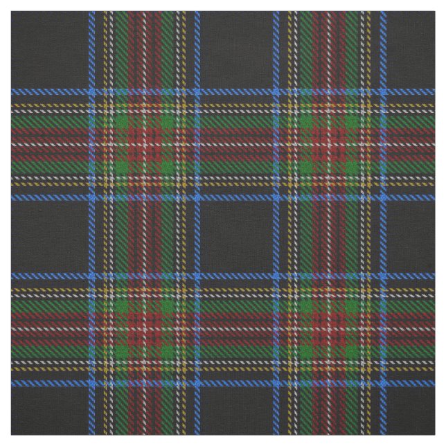 Stewart Black Tartan Stoff (Muster)