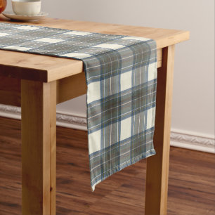 Stewart Blue Dress Original Scottish Tartan Mittelgroßer Tischläufer