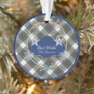 Stewart Blue Dress Original Scottish Tartan Ornament