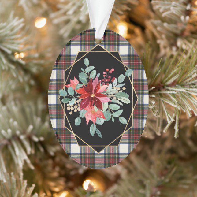 Stewart Blue Dress Original Scottish Tartan Ornament (Baum)