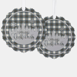 Stewart Blue Dress Scottish Tartan Christmas Ornament Karte