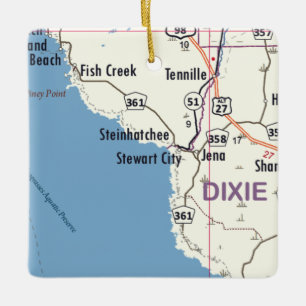 Stewart City Florida Karte Keramikornament