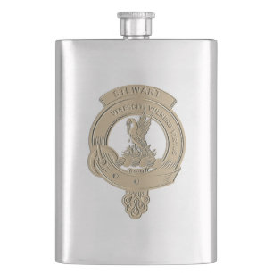 Stewart Clan Abzeichen Embossed Flask Flachmann