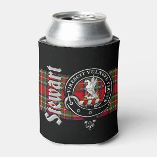 Stewart Clan Abzeichen & Tartan Dosenkühler