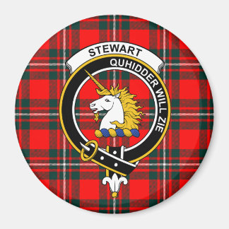 Stewart Clan Abzeichen und Tartan Magnet