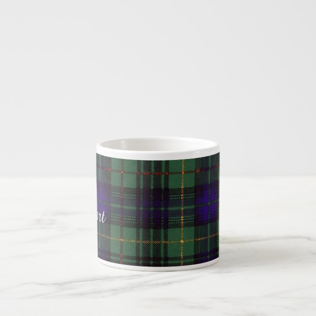 Stewart-Clan, der karierten schottischen Tartan Espressotasse (Vorderseite)
