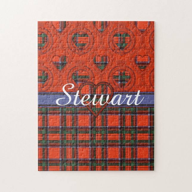 Stewart-Clan karierter schottischer Tartan Puzzle (Vertikal)