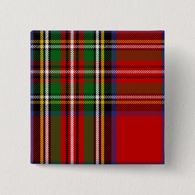 Stewart-Clan-Tartan Button (Vorderseite)