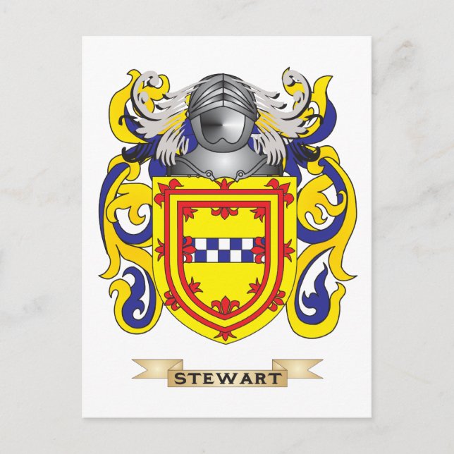 Stewart Coat of Arms (Familienwappen) Postkarte (Vorderseite)