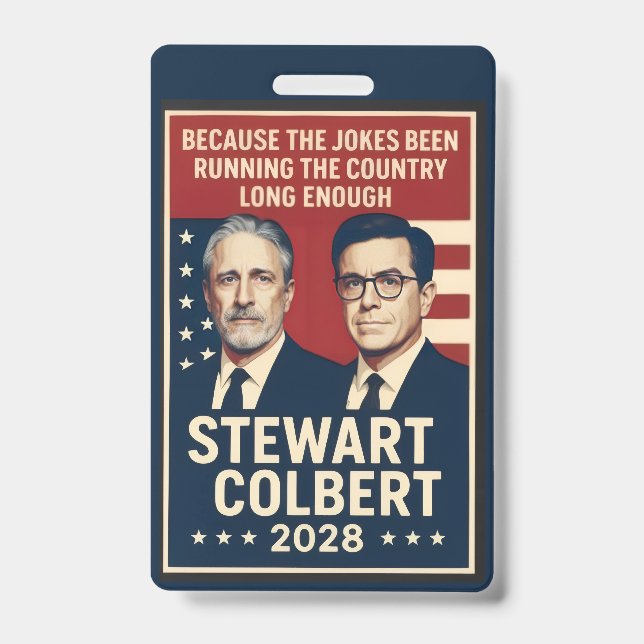Stewart/Colbert 2028 Ausweis (Vorderseite)