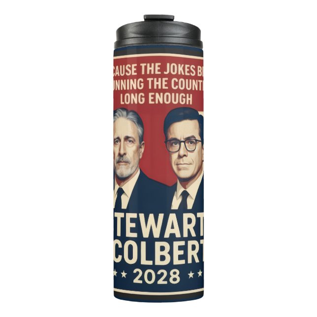 Stewart/Colbert 2028 Thermosbecher (Vorderseite)