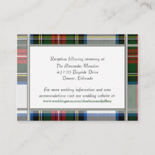 Stewart Dress Kariert Wedding Enclosure Card Begleitkarte