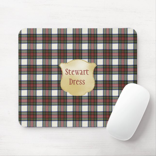Stewart Dress Modern Original Scottish Tartan Mousepad (Mit Mouse)