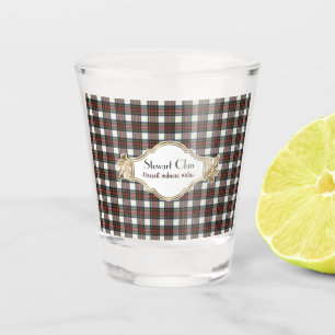 Stewart Dress Modern Original Scottish Tartan Schnapsglas