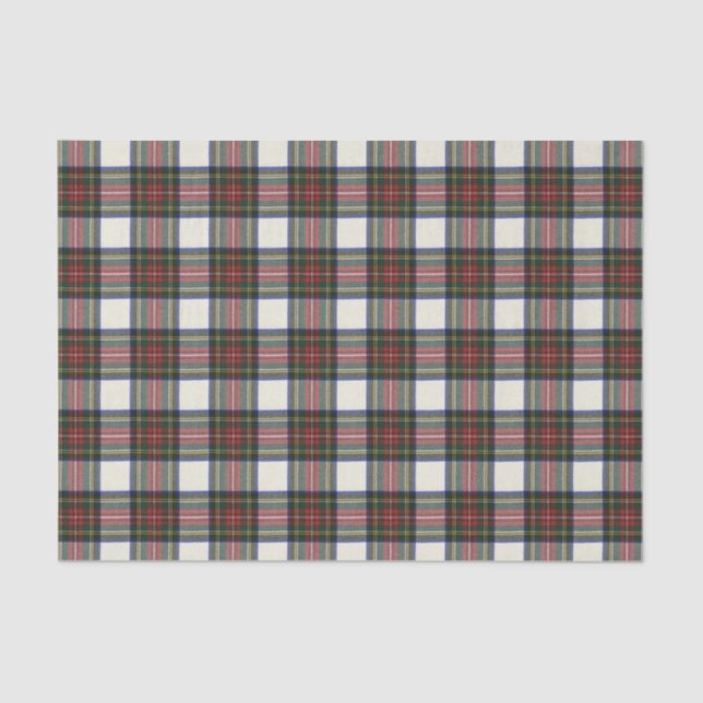 Stewart Dress Modern Scottish Tartan Seidenpapier (Vorderseite)