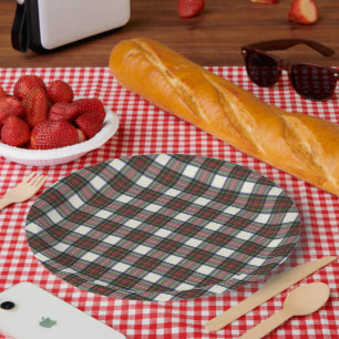 Stewart Dress Scottish Clan Tartan Pappteller