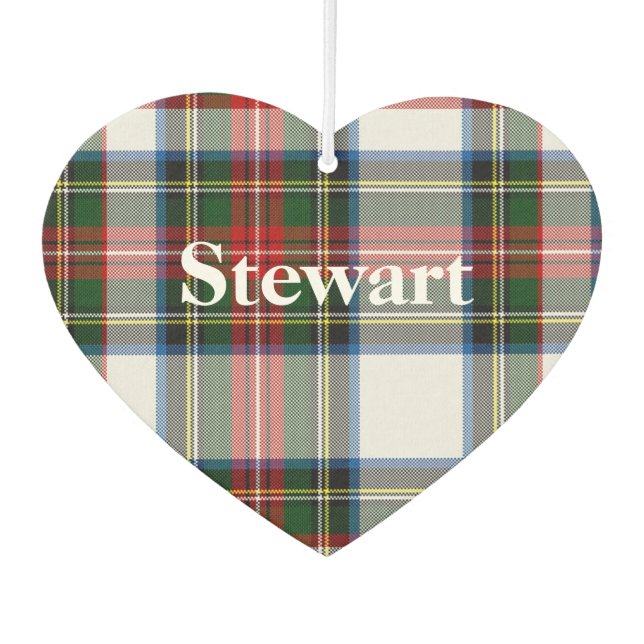 Stewart Dress Tartan Kariert Air Freshener Autolufterfrischer (Vorderseite)