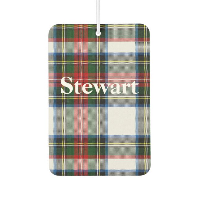 Stewart Dress Tartan Kariert Air Freshener Autolufterfrischer (Vorderseite)