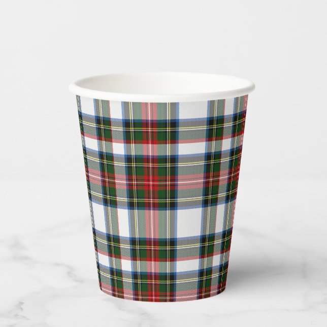 Stewart Dress Tartan Kariert Paper Cups Pappbecher (Vorderseite)