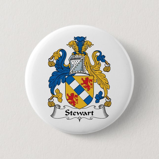 Stewart-Familienwappen Button (Vorderseite)