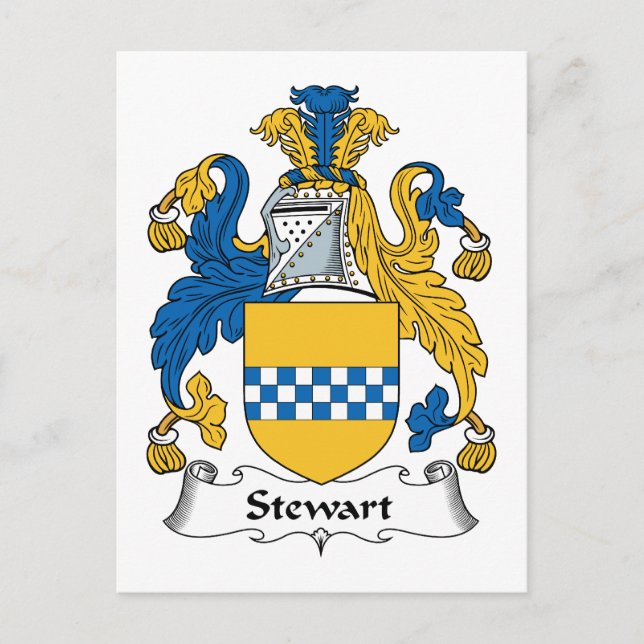 Stewart Familienwappen Postkarte (Vorderseite)