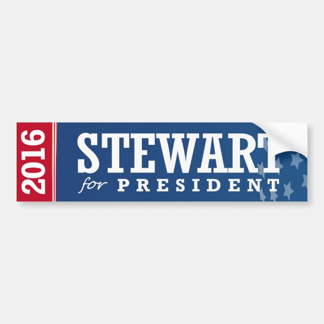 STEWART FÜR PRÄSIDENTEN 2016 AUTOAUFKLEBER (Vorne)