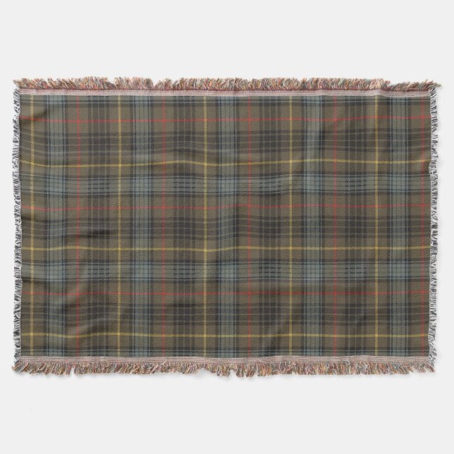 Stewart Hunting Weathered Tartan Kariertes Muster Decke (Vorderseite)