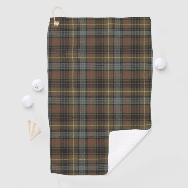 Stewart Hunting Weathered Tartan Kariertes Muster Golfhandtuch (Insitu)